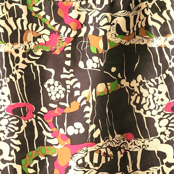 100% Silk Vintage Pringle Skirt - Picture 3 of 6